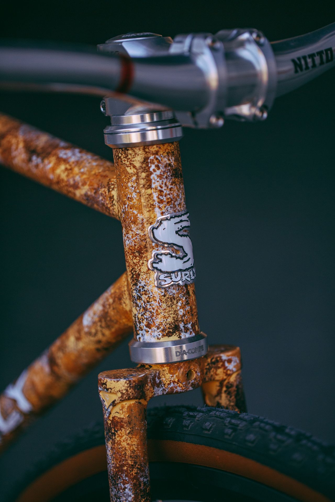 Surly Steamroller montage velo a la carte + peinture maison + rayonnage des roues a la carte.